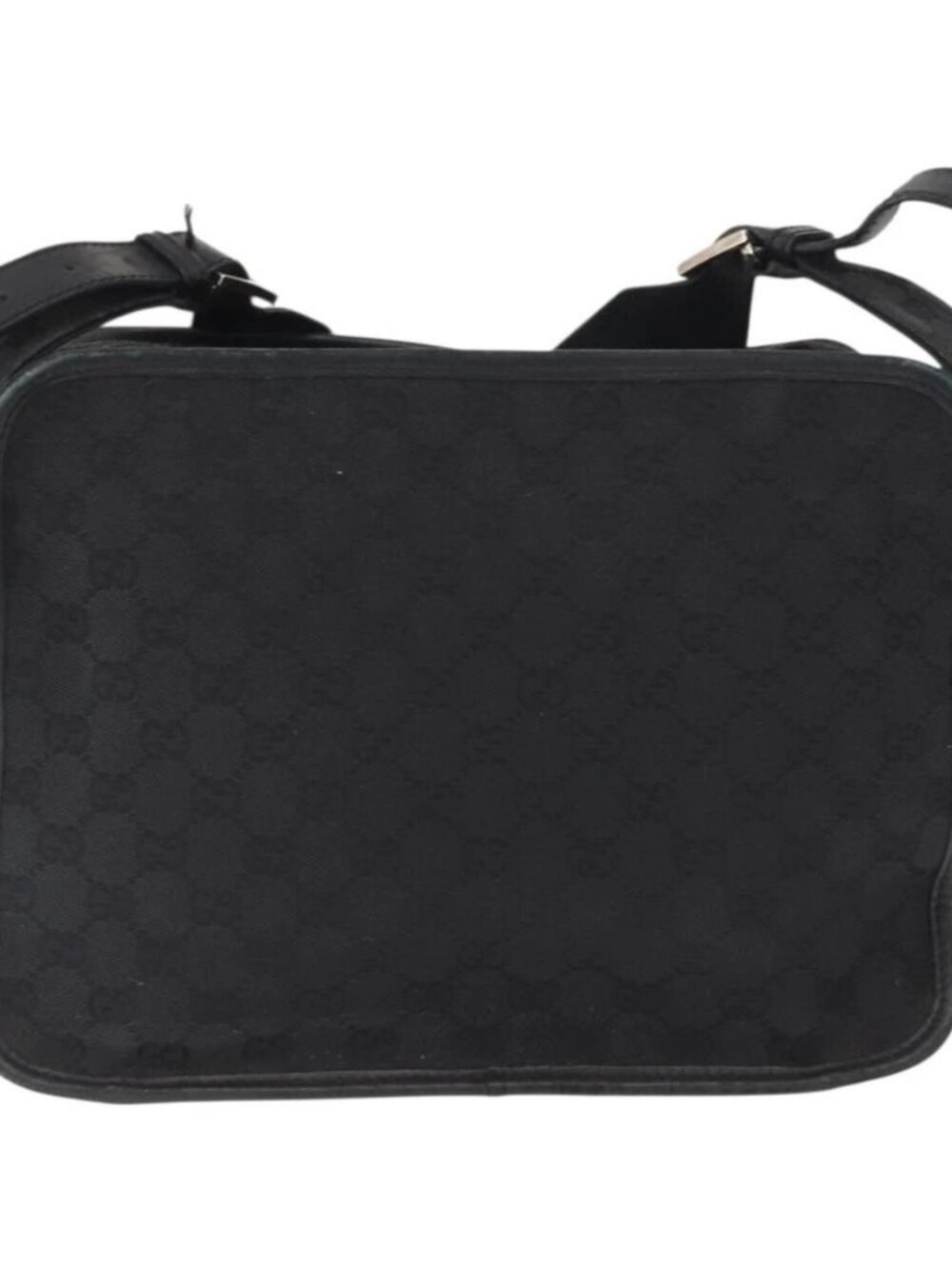 GUCCI GG Canvas Shoulder Bag Black Silver Auth ka1463 - Picture 3 of 16
